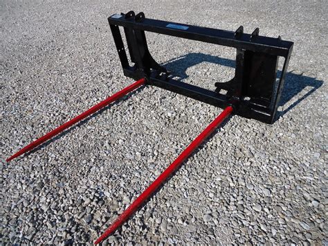 skid steer prong|2 prong bale spear.